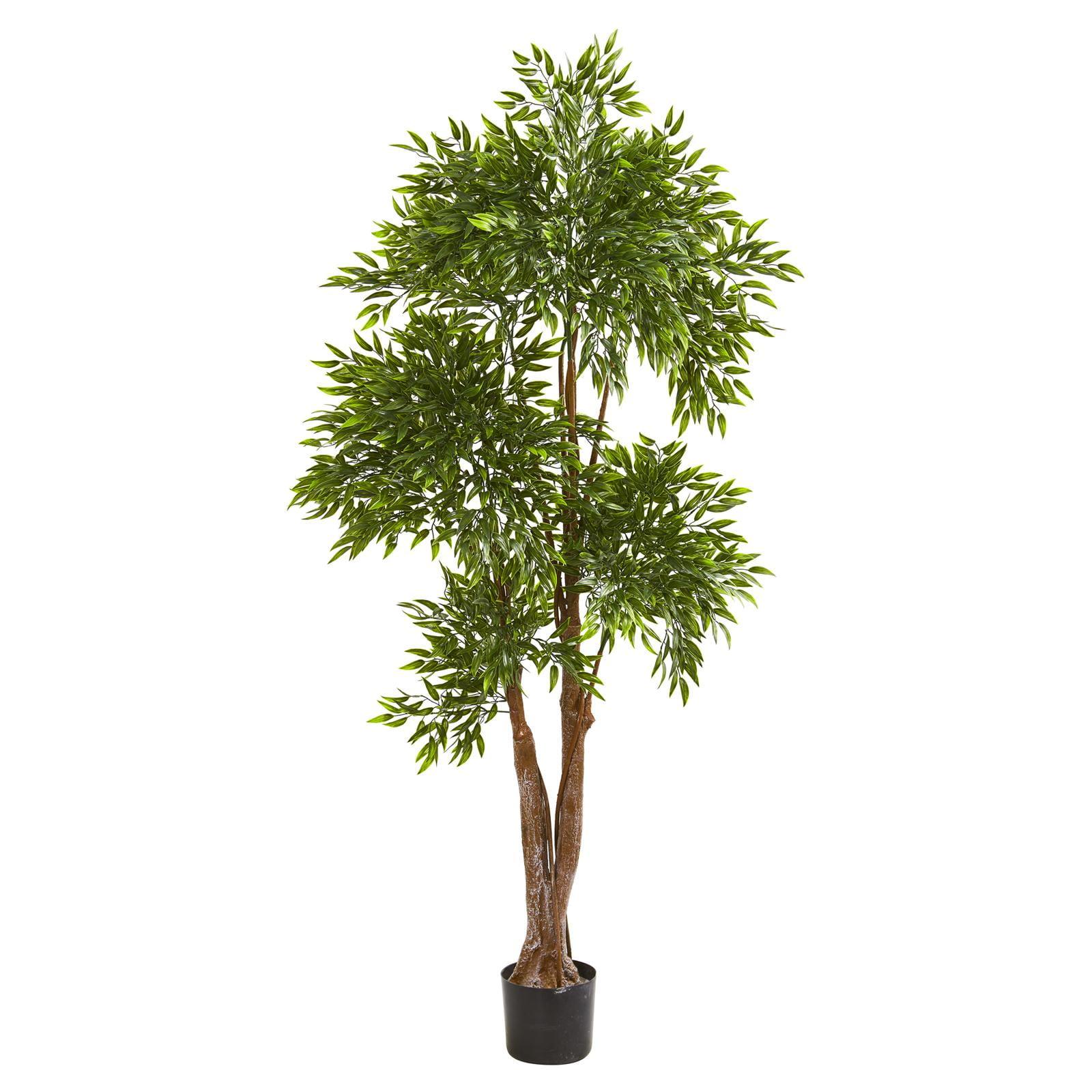 69'' Green UV-Resistant Ruscus Artificial Tree in Pot