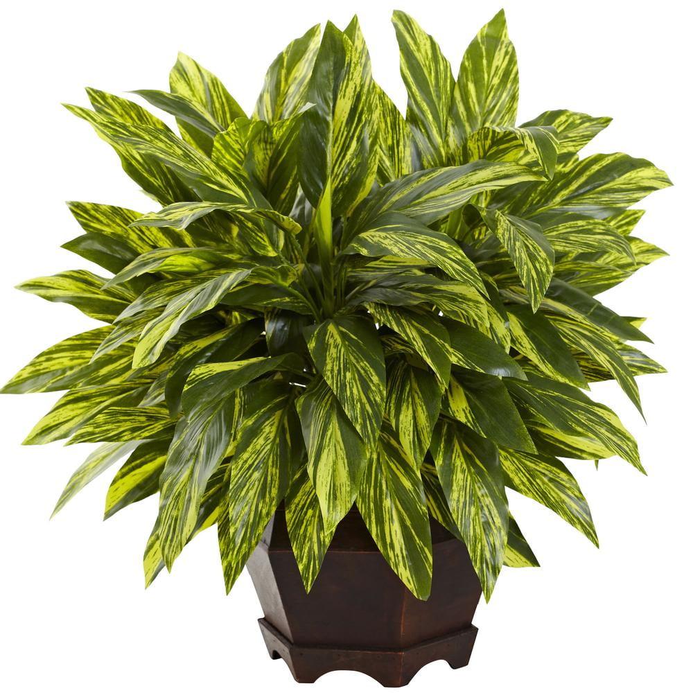 Nearly Natural Tradescantia Artificial Plant with Black Hexagon Planter