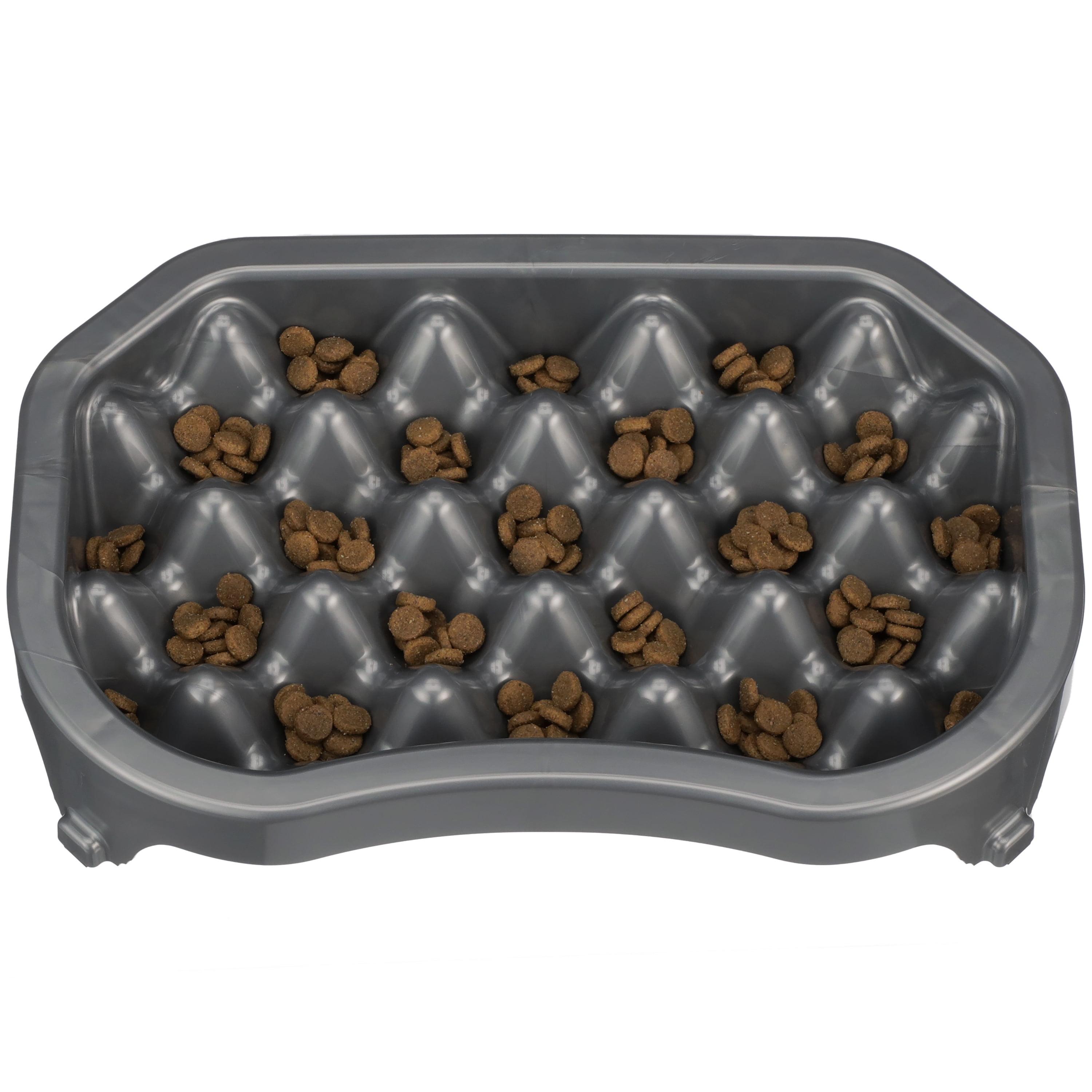 Gunmetal 6-Cup Slow Feeder Dog Bowl