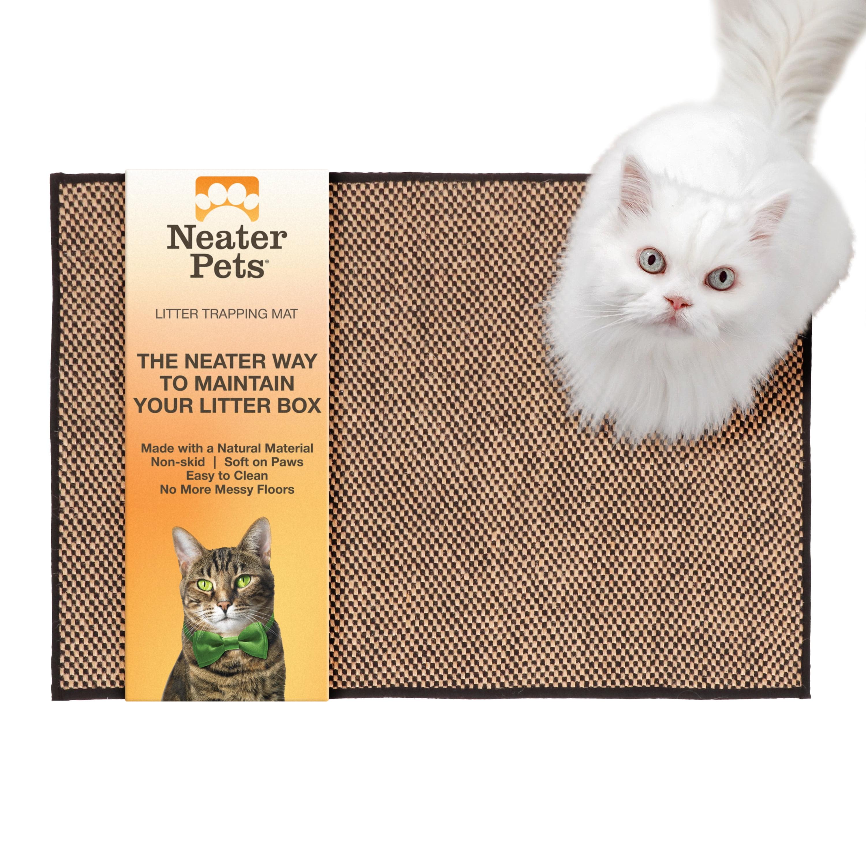 Neater Pets Jute Litter Trapping Mat, Checkered, 24" x 36"