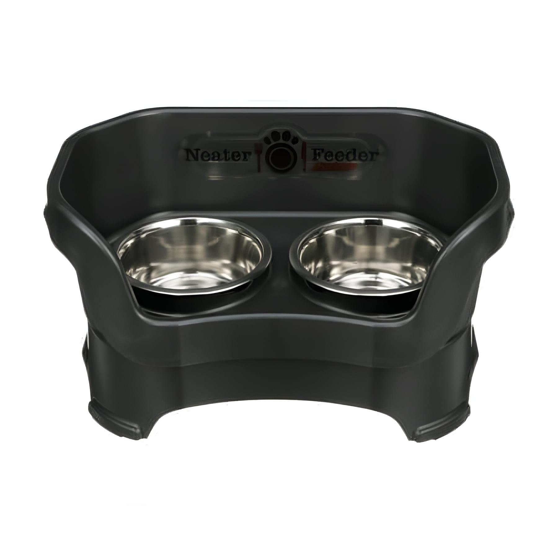 Neater Pets Neater Feeder Deluxe Mess-Proof Elevated Food & Water Bowls for Medium Dogs, Black