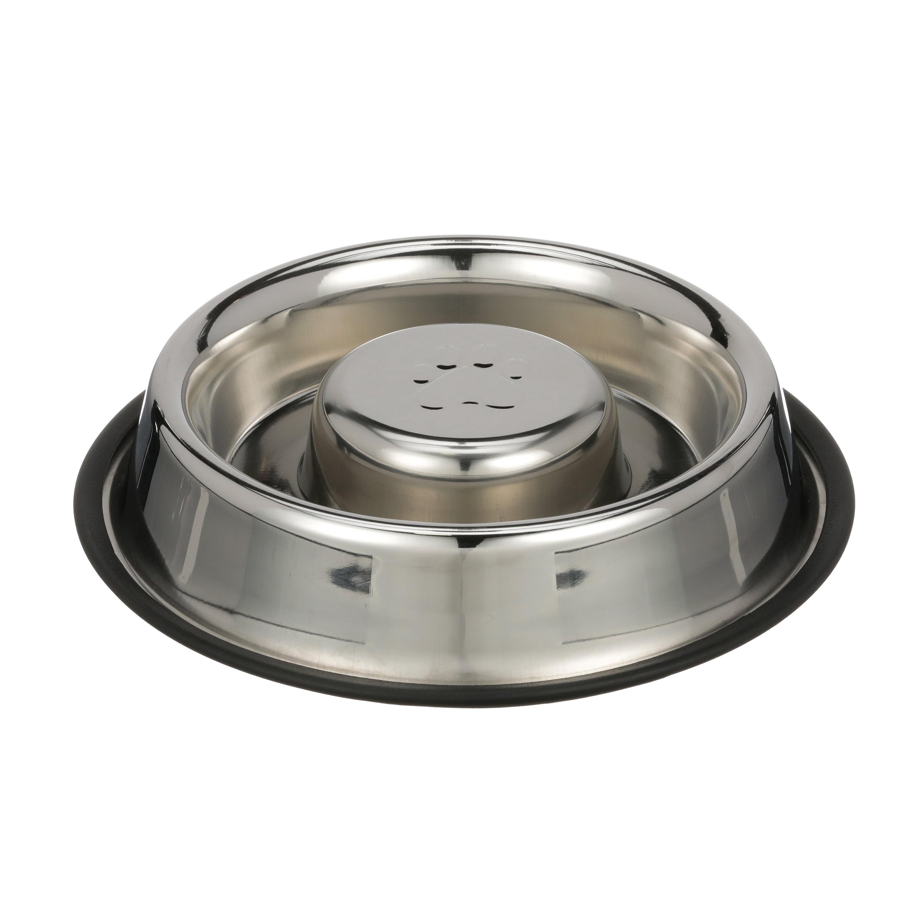 Stainless Steel Non-Tip Slow Feed Bowl for Medium to Large Breeds