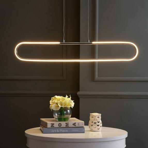 Ned Colgante Lineal de Metal LED Integrado Ajustable Regulable de 39", Cromado