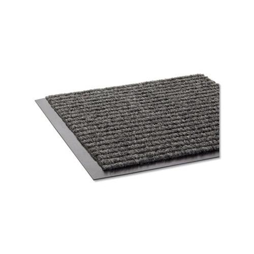 Gray Polypropylene Rectangular Indoor Wiper Mat with Vinyl Backing