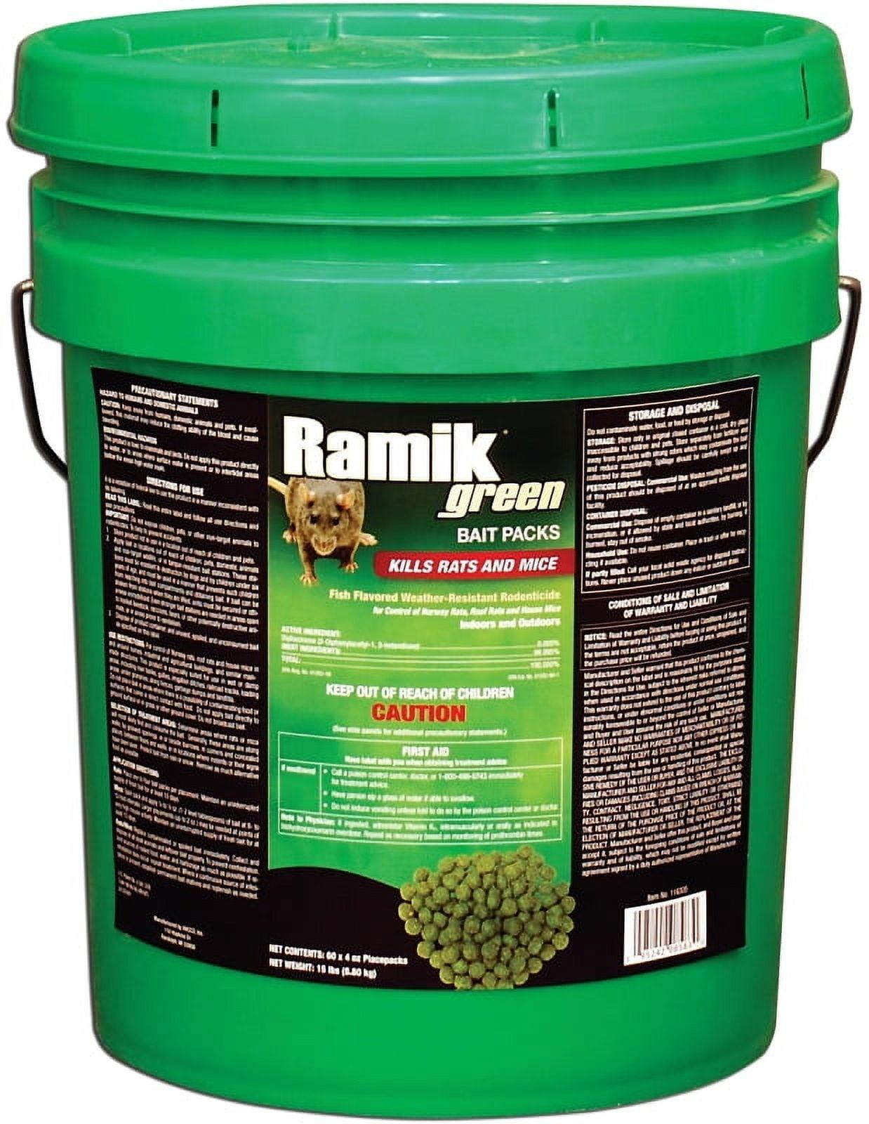 Ramik Green Pellet Bait Pack Rat And Mouse Poison (60-Pack) 116305