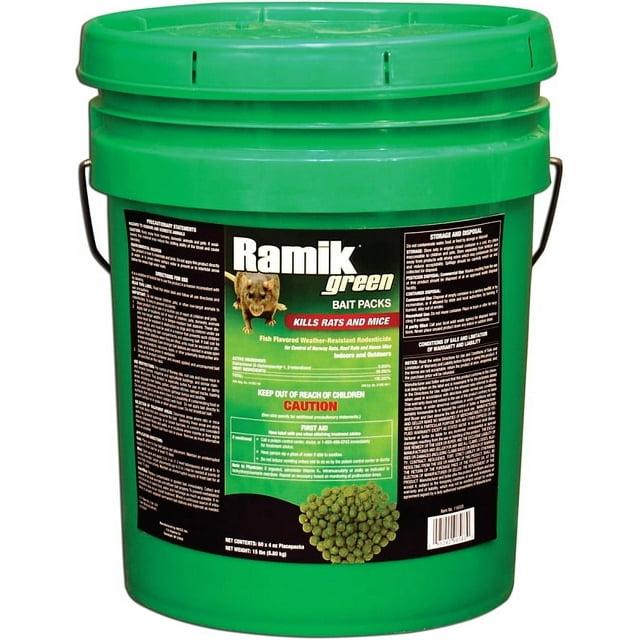 Ramik Green Pellet Bait Pack Rat And Mouse Poison (60-Pack) 116305