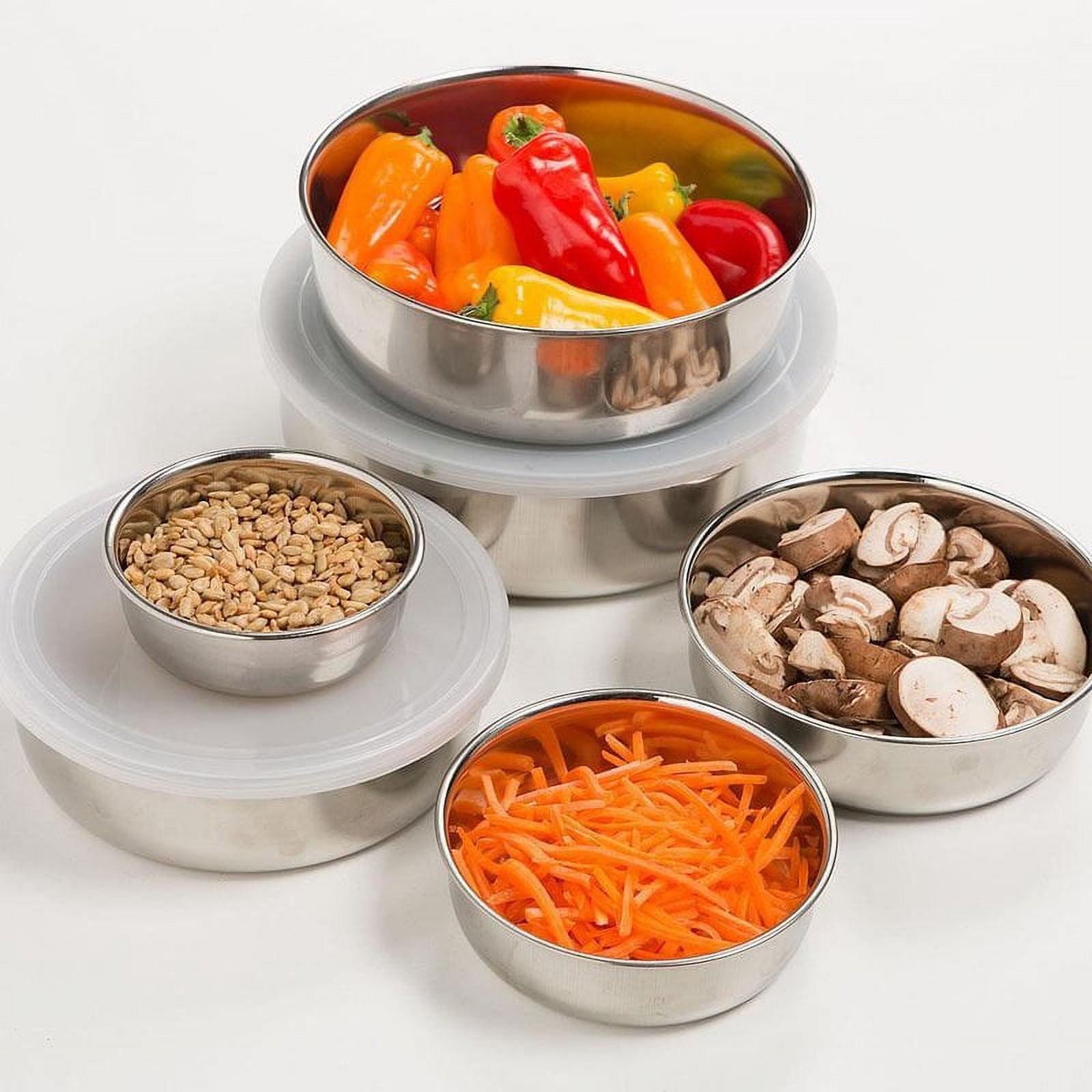 6-Piece Stainless Steel Nesting Bowl Set with Lids