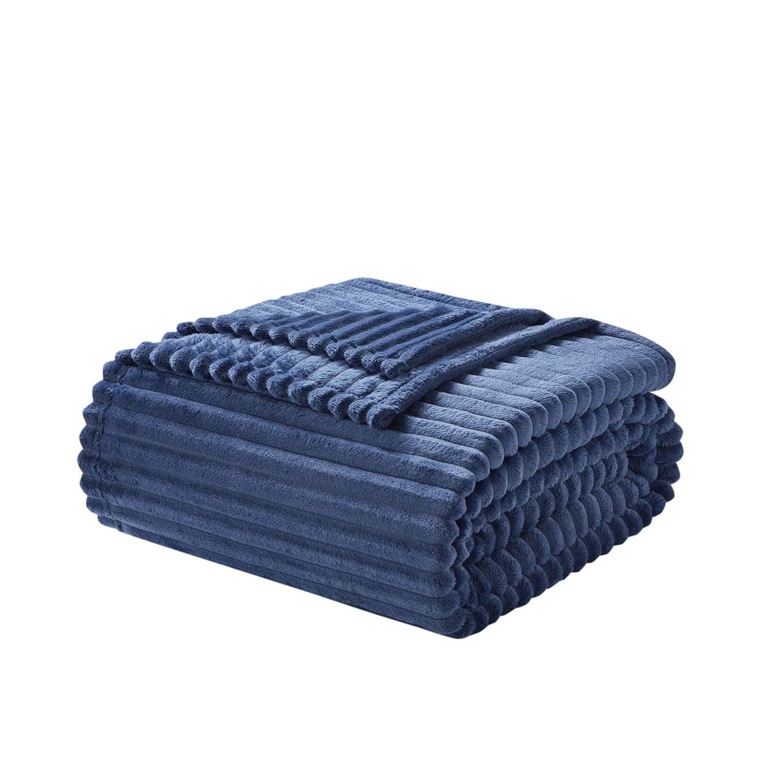 Nestl Nestl Cut Plush Cozy Throw Blanket - Fuzzy Warm Fleece Bed Blankets - Throws for Sofa, Bed, and Couch
