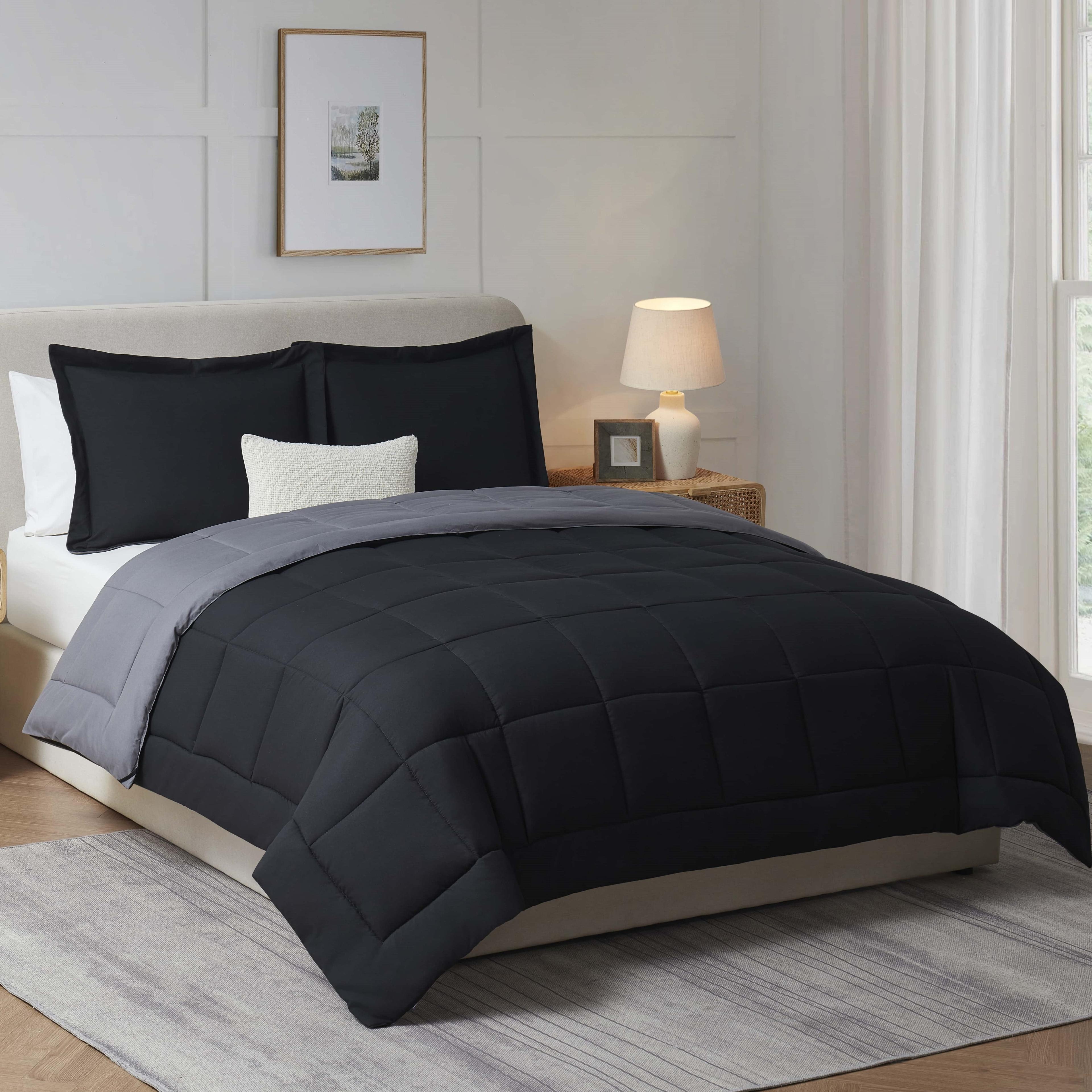 Nestl All Season Solid Lightweight Down Alternative Reversible Comforter