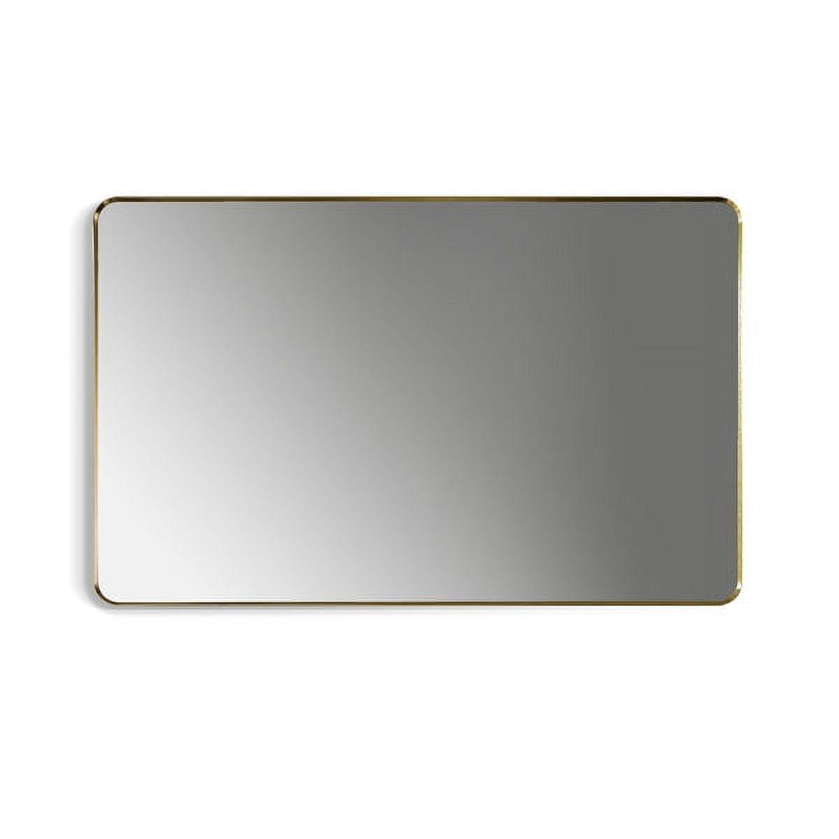 Nettuno 48" Rectangle Bathroom/Vanity Brushed Gold Aluminum Framed Wall Mirror