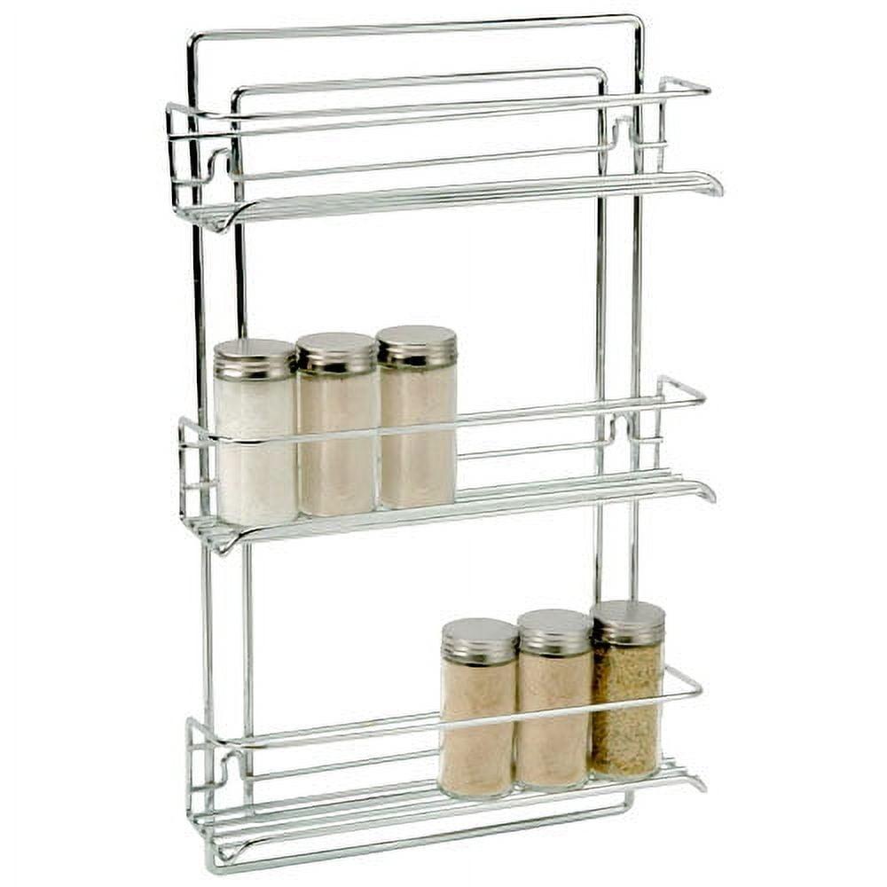 Chrome 3-Tier Wall-Mounted Spice Rack