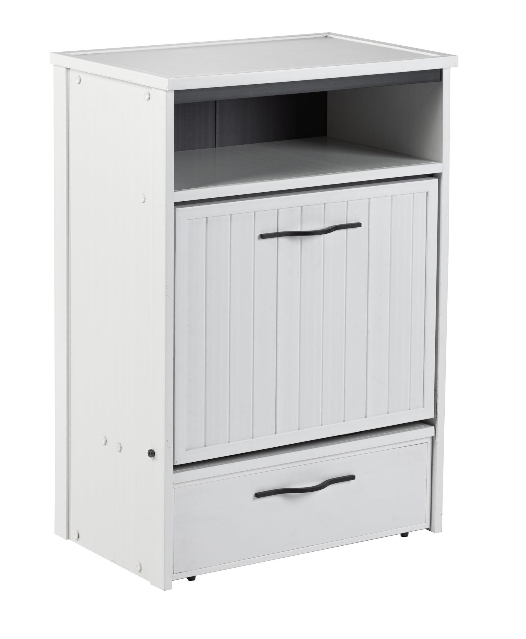 New Age Pet® ECOFLEX® Dog Food Pantry with Double Stainless Steel Bowls - Durable Composite, Includes 2x 32oz Bowls, Storage for 25 lbs of Dog Food, Easy Assembly, Moisture Resistant