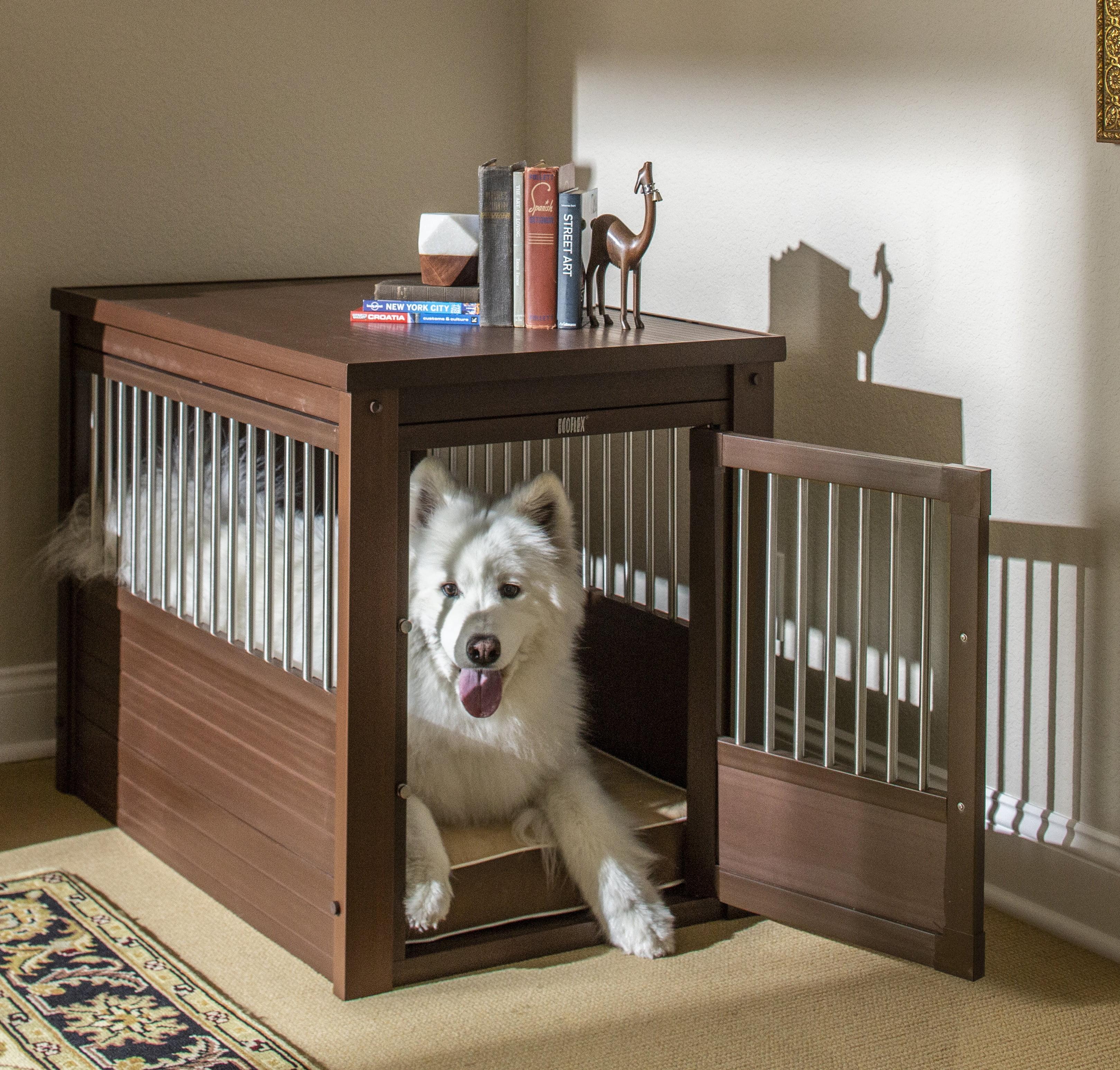 Large Russet Brown Ecoflex Dog Crate End Table