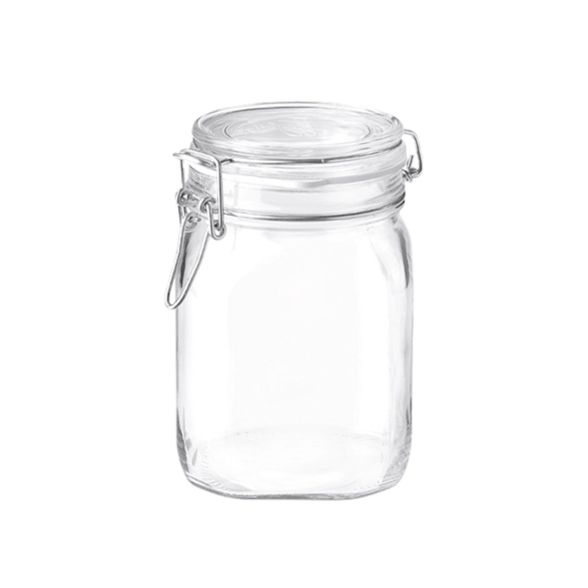 Bormioli Rocco Clear Glass 33.75oz Airtight Storage Jar