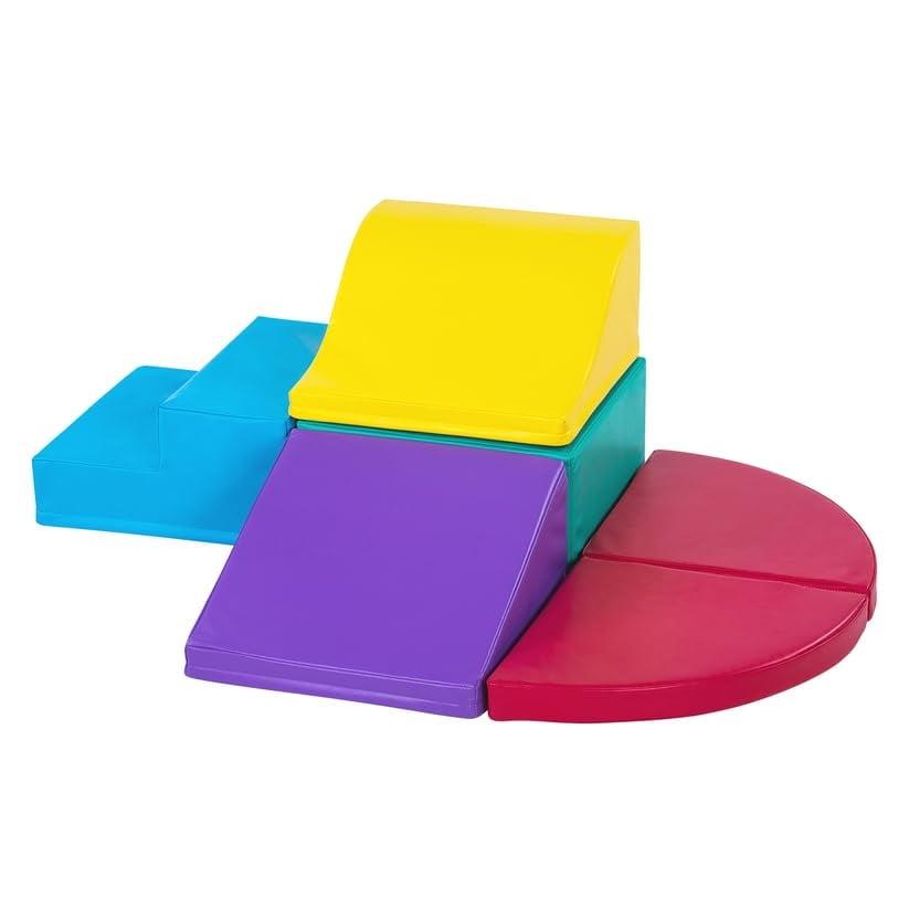 New Bounce Curved Corner Climber Ser - 6 Piece Climbing Set for Toddlers and Babies