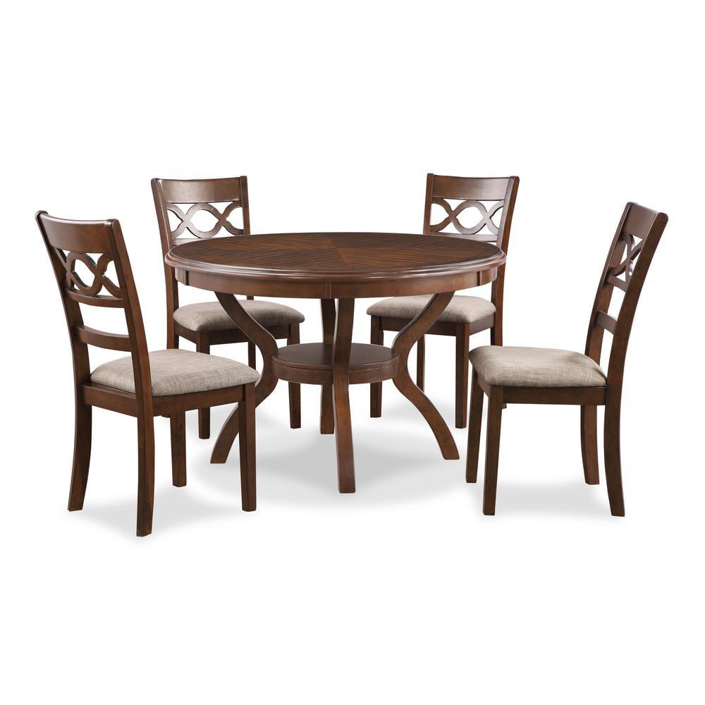 Adreanna 5 - Piece Solid Wood Top Dining Set