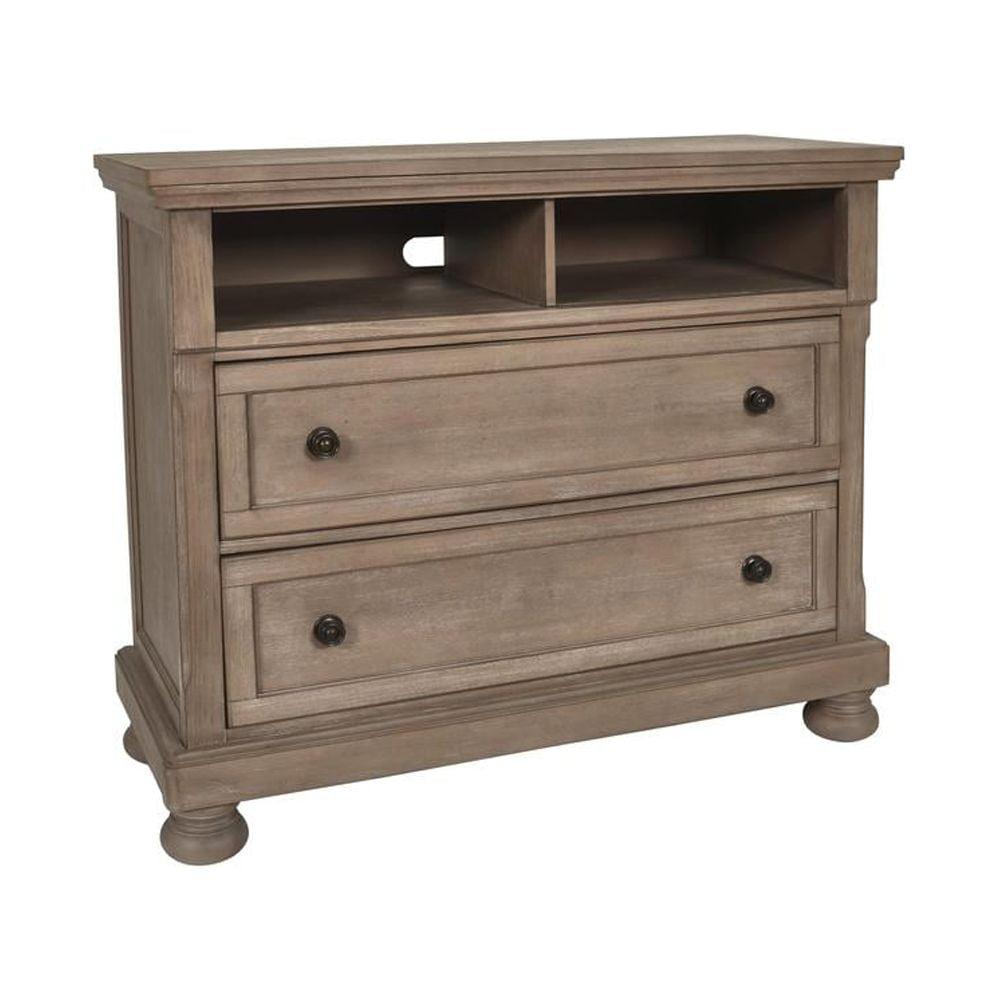 Allegra 45" Brown Wood Media Console with Cabinet