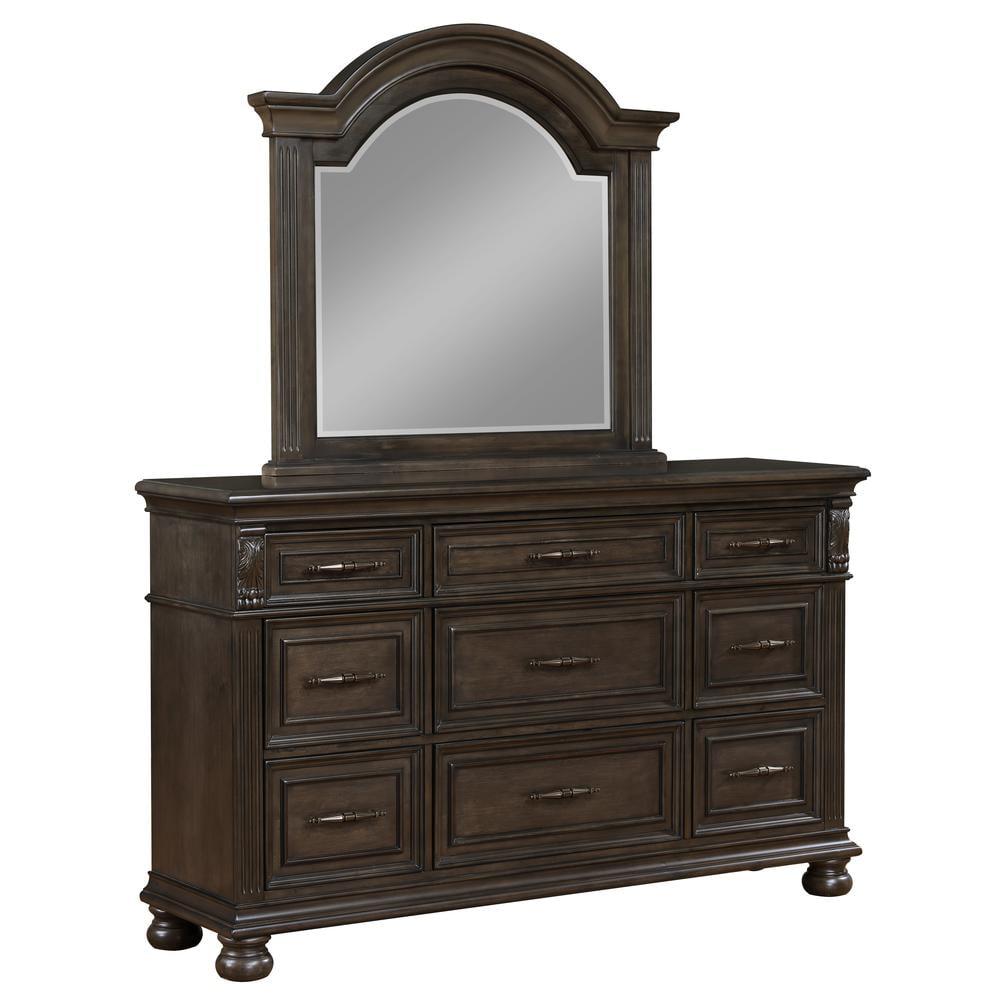 Balboa Walnut Brown 9-Drawer Dresser with Felt Lined Drawers