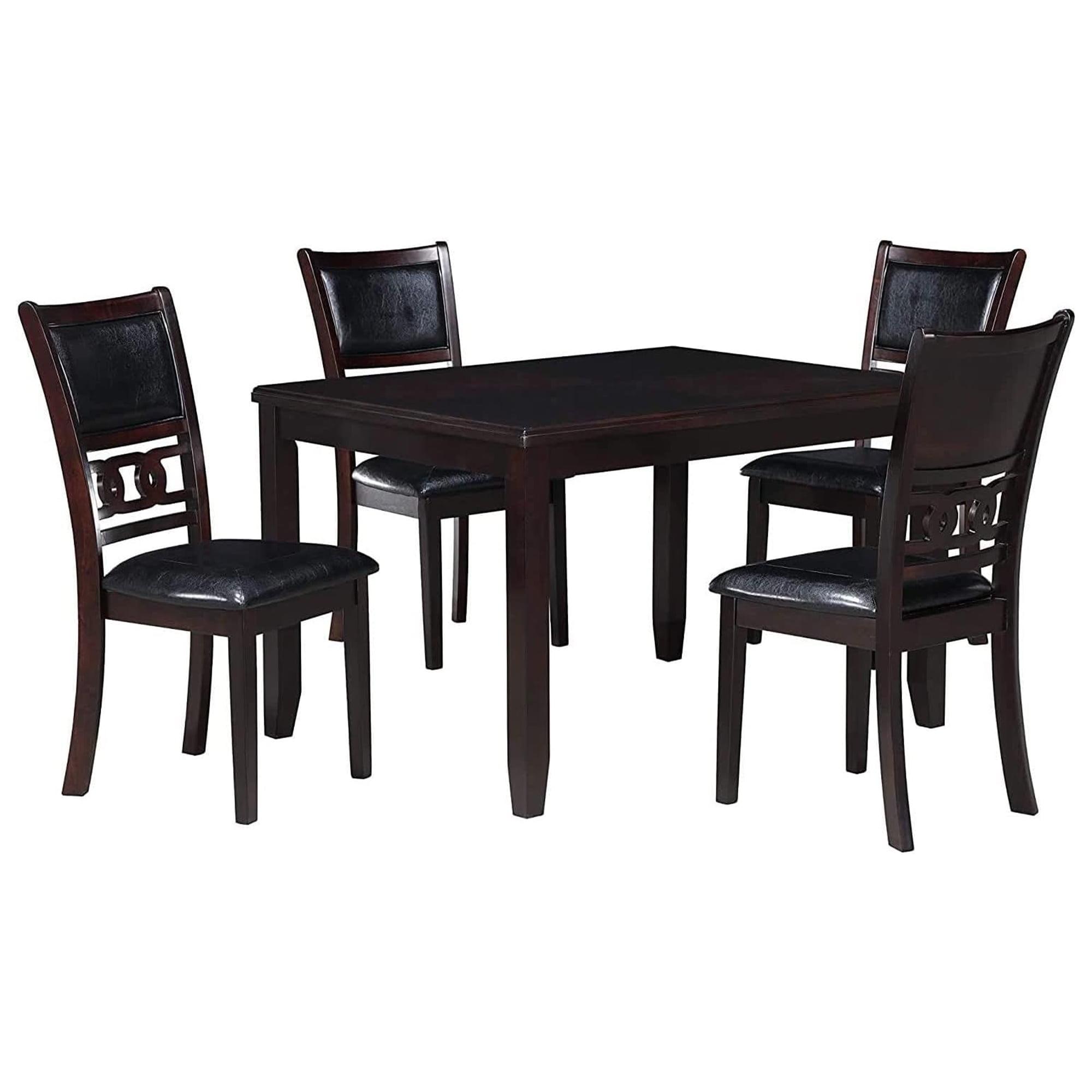 New Classic Furniture Gia Dining Collection with Table & 4 Chairs, Ebony