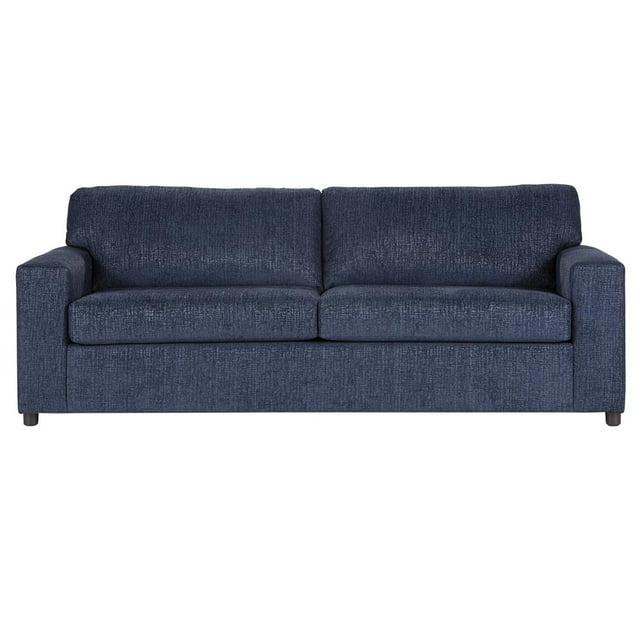 New Classic Furniture Kylo Polyester Fabric 3-Seater Sofa in Blue