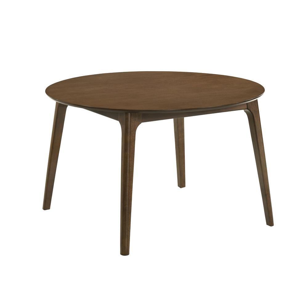 Maggie 48'' Walnut Round Rubberwood Dining Table