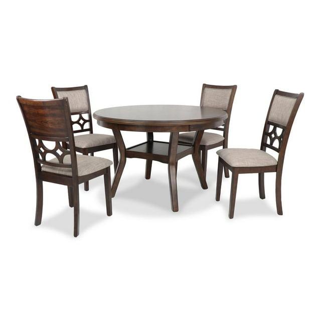 New Classic Furniture Mitchell 5-Piece Transitional Wood Dining Set in Cherry