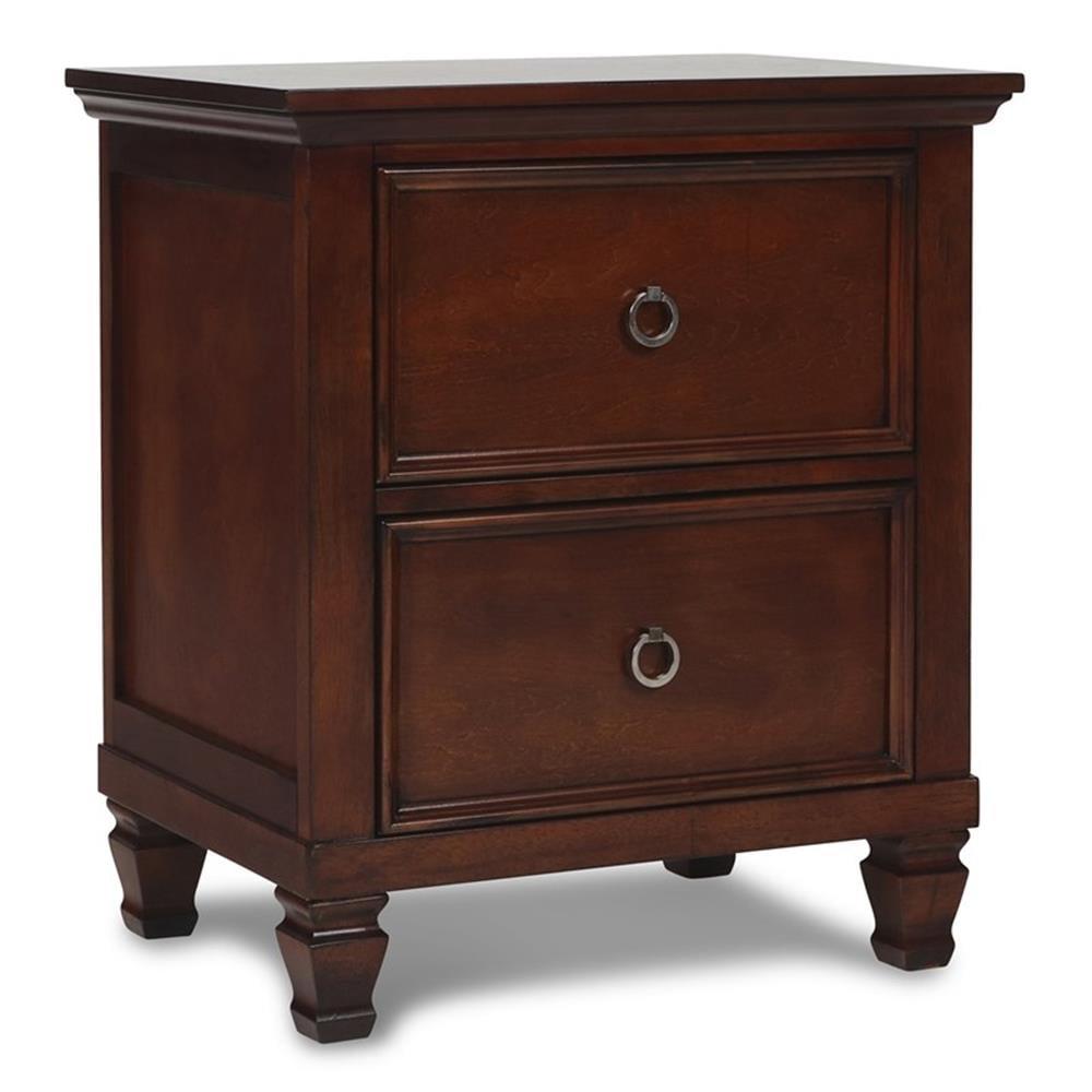 Tamarack Brown Cherry Solid Wood 2-Drawer Nightstand