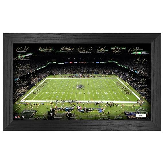 Highland Mint New Orleans Saints 12" x 20" 2024 Signature Gridiron Panoramic Framed Photo