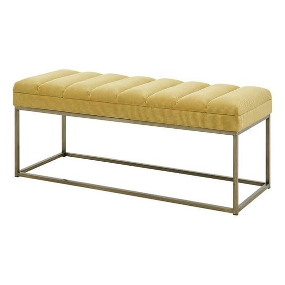 Everly Quinn Georgenia Boucle Upholstered Bench