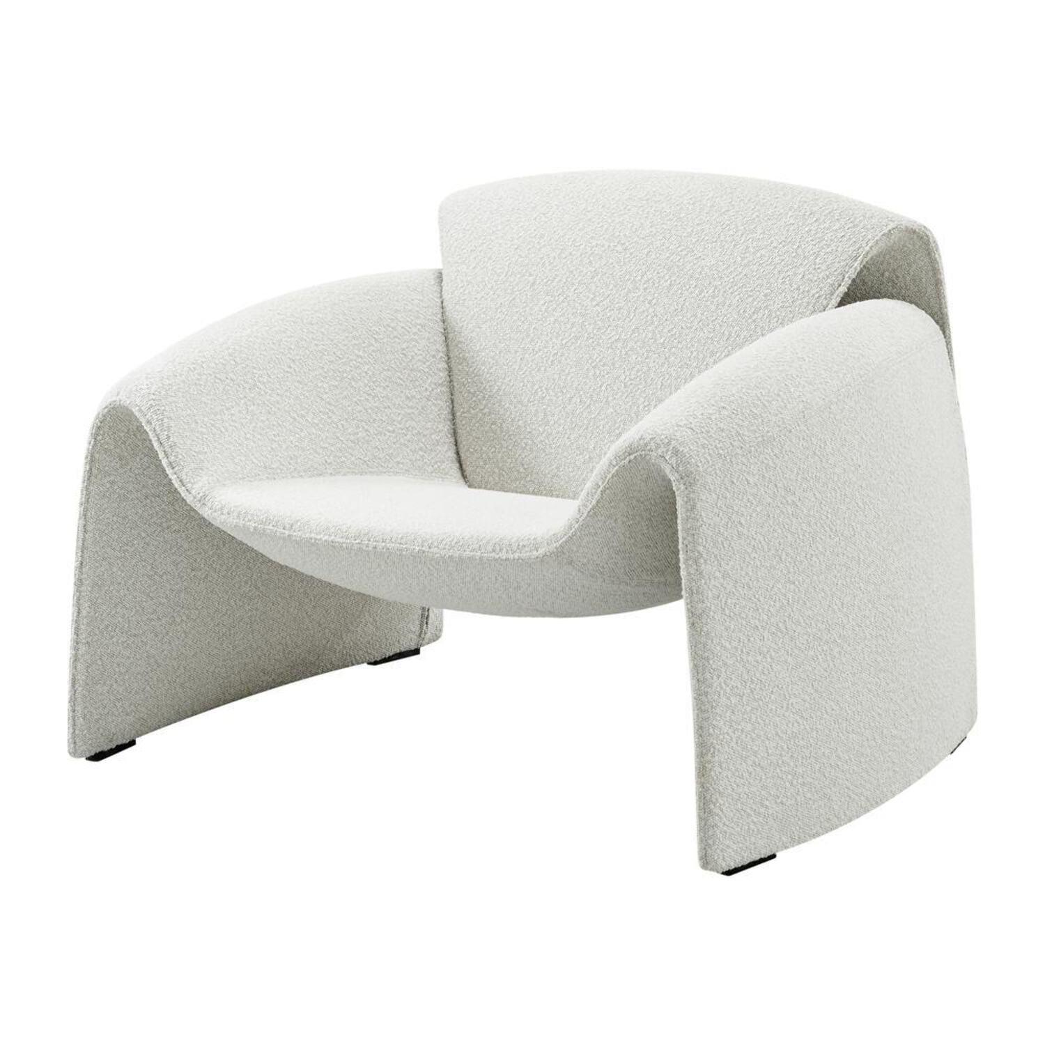 Boucle Beige Geometric Accent Armchair 34"x28"x38"