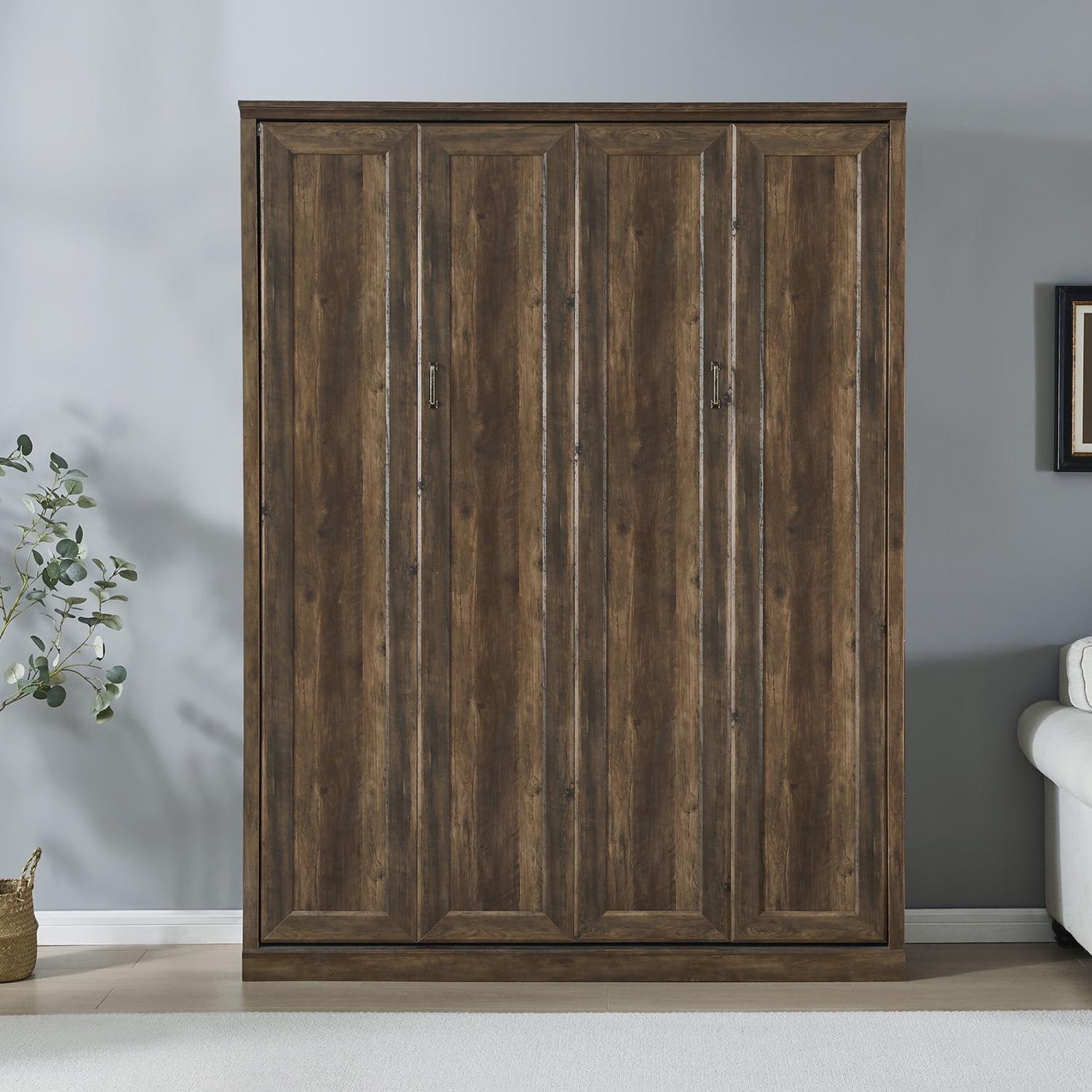 GROUPES Half Self-Close And Open Murphy Bed Cabinet Space-Saving Bed  Perfect For Guest Room, For Bed Room, Guest Room, Home Office