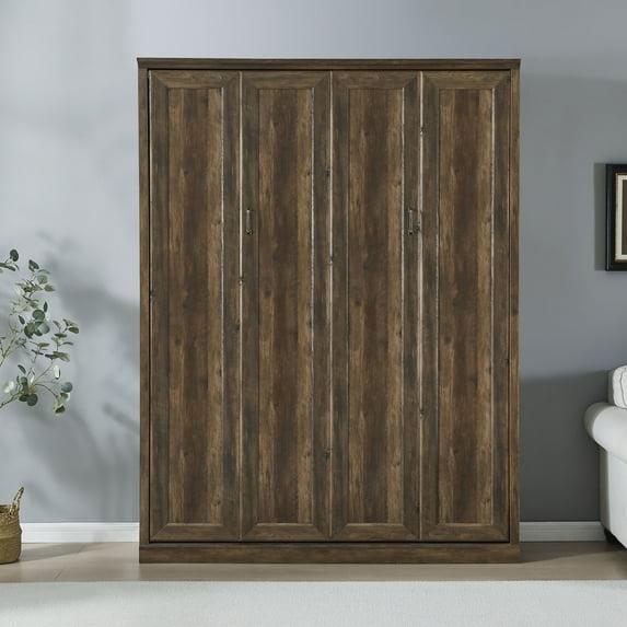 GROUPES Half Self-Close And Open Murphy Bed Cabinet Space-Saving Bed  Perfect For Guest Room, For Bed Room, Guest Room, Home Office