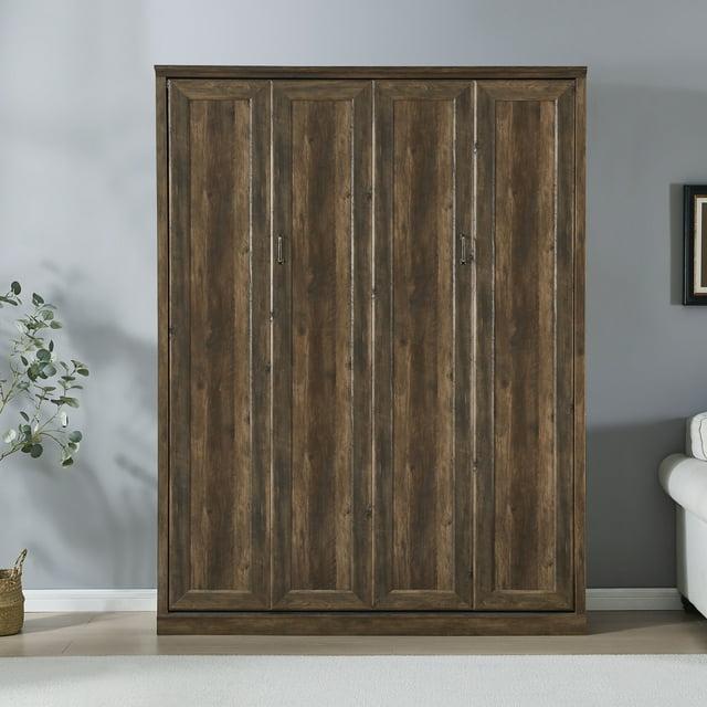GROUPES Half Self-Close And Open Murphy Bed Cabinet Space-Saving Bed  Perfect For Guest Room, For Bed Room, Guest Room, Home Office