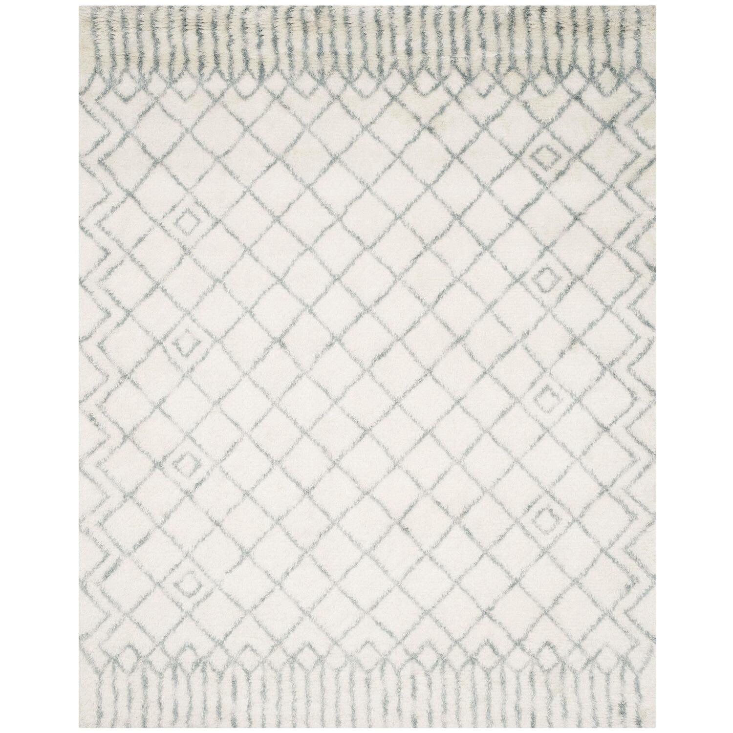 Casablanca CSB894 Hand Tufted Indoor Area Rug - Ivory/Blue - 8'x10' - Safavieh