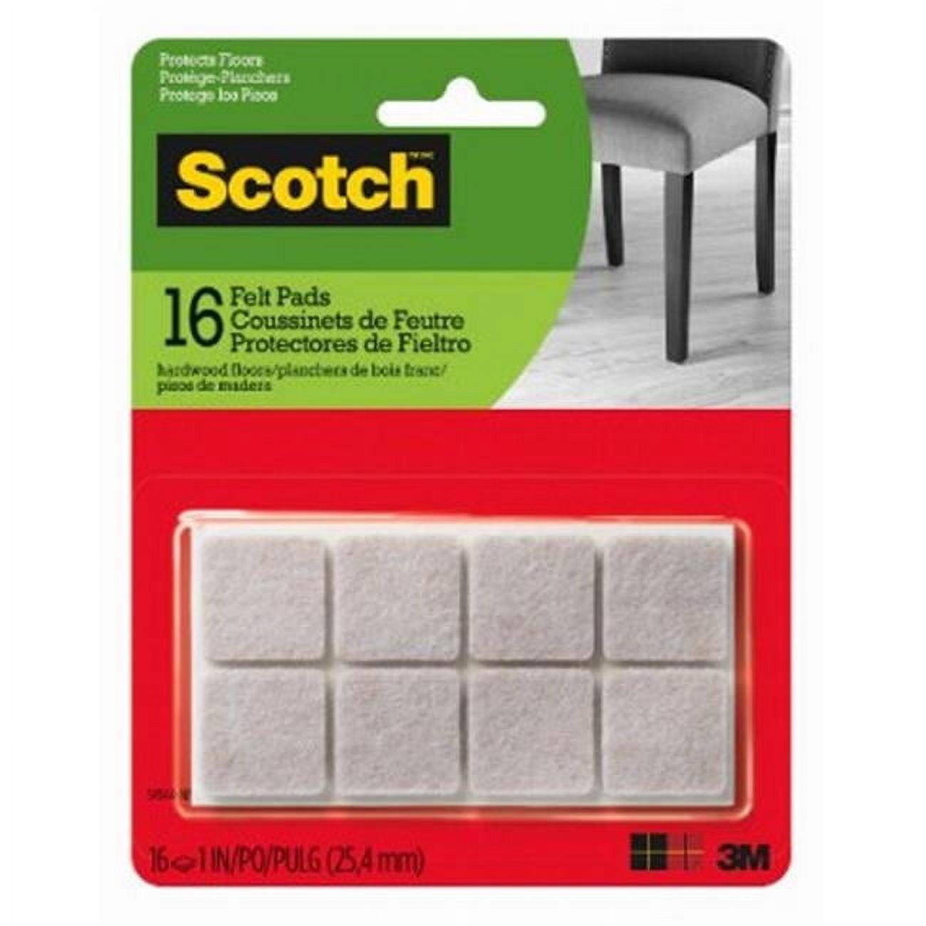 Scotch Felt Pads Beige Square 1 inch