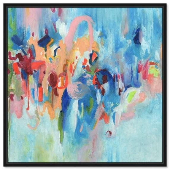 Art Remedy Art Remedy New Sky Framed Blue Abstract 1 Piece Canvas Wall Art 57079