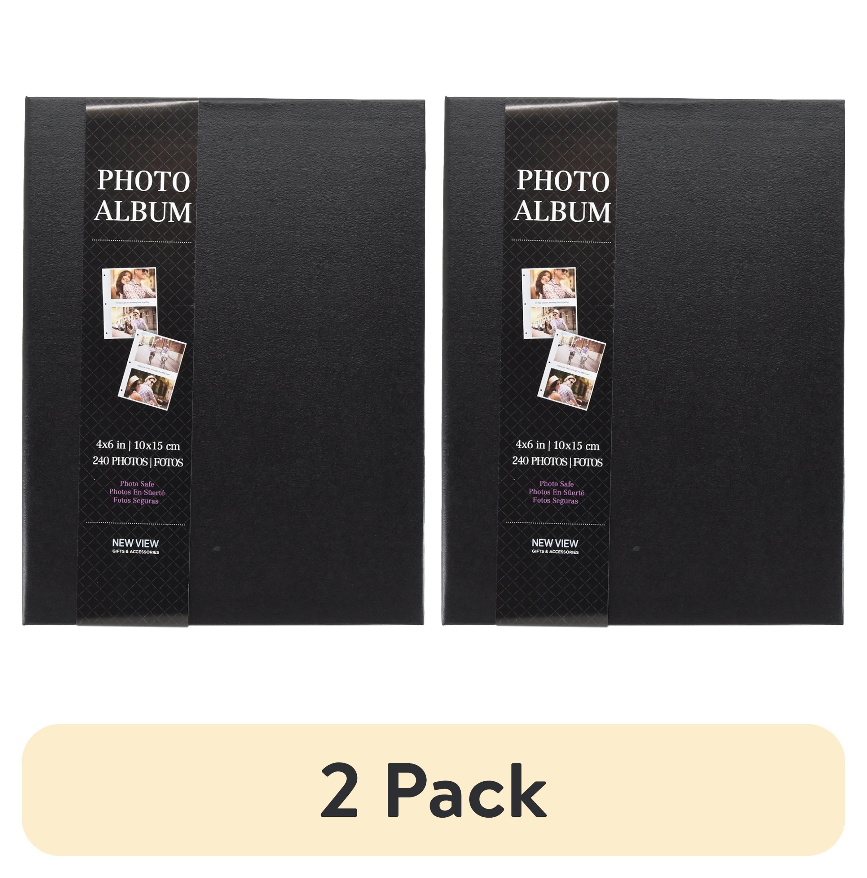 New View Gifts 8 x 10 Black Linen Photo Album, Holds 240 - 4"x6" Photos