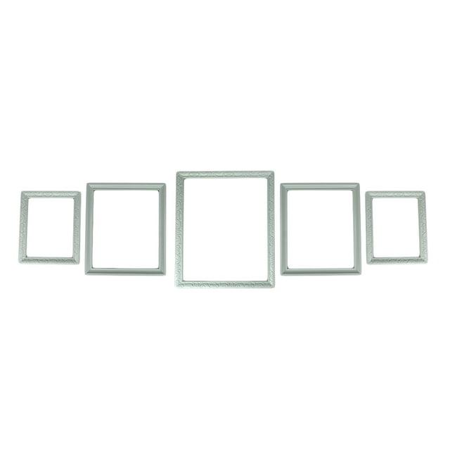 New View Gifts & Accessories White Beveled Wood Look 5 Piece Gallery Wall Photo Frame Set