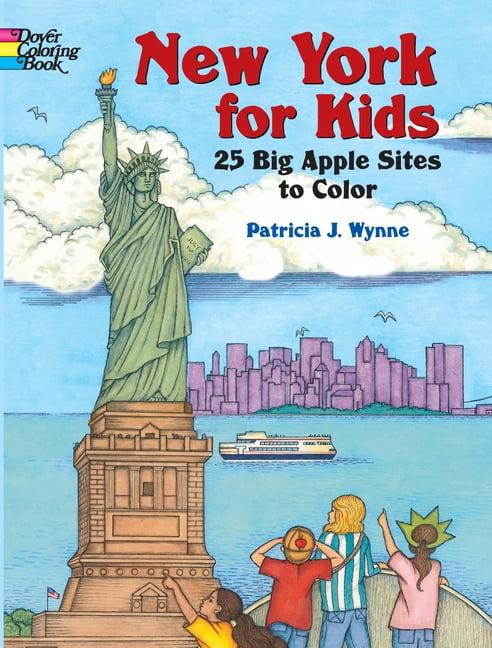 New york for kids: 25 big apple sites to color (paperback): 9780486441269