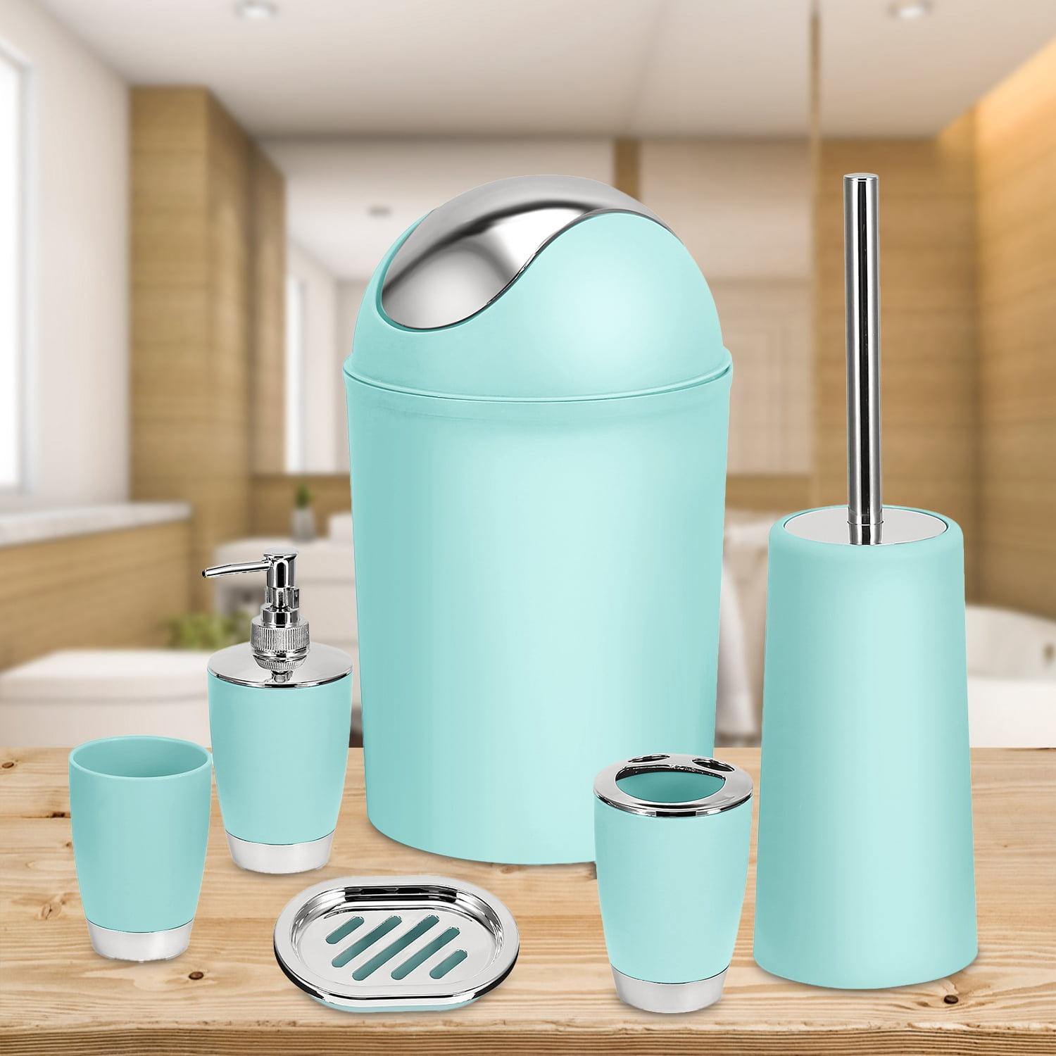 Kocaso 6 Pieces Bathroom Accessories Sets, Bathroom Set Ensemble Bathroom Toothbrush Holder Set