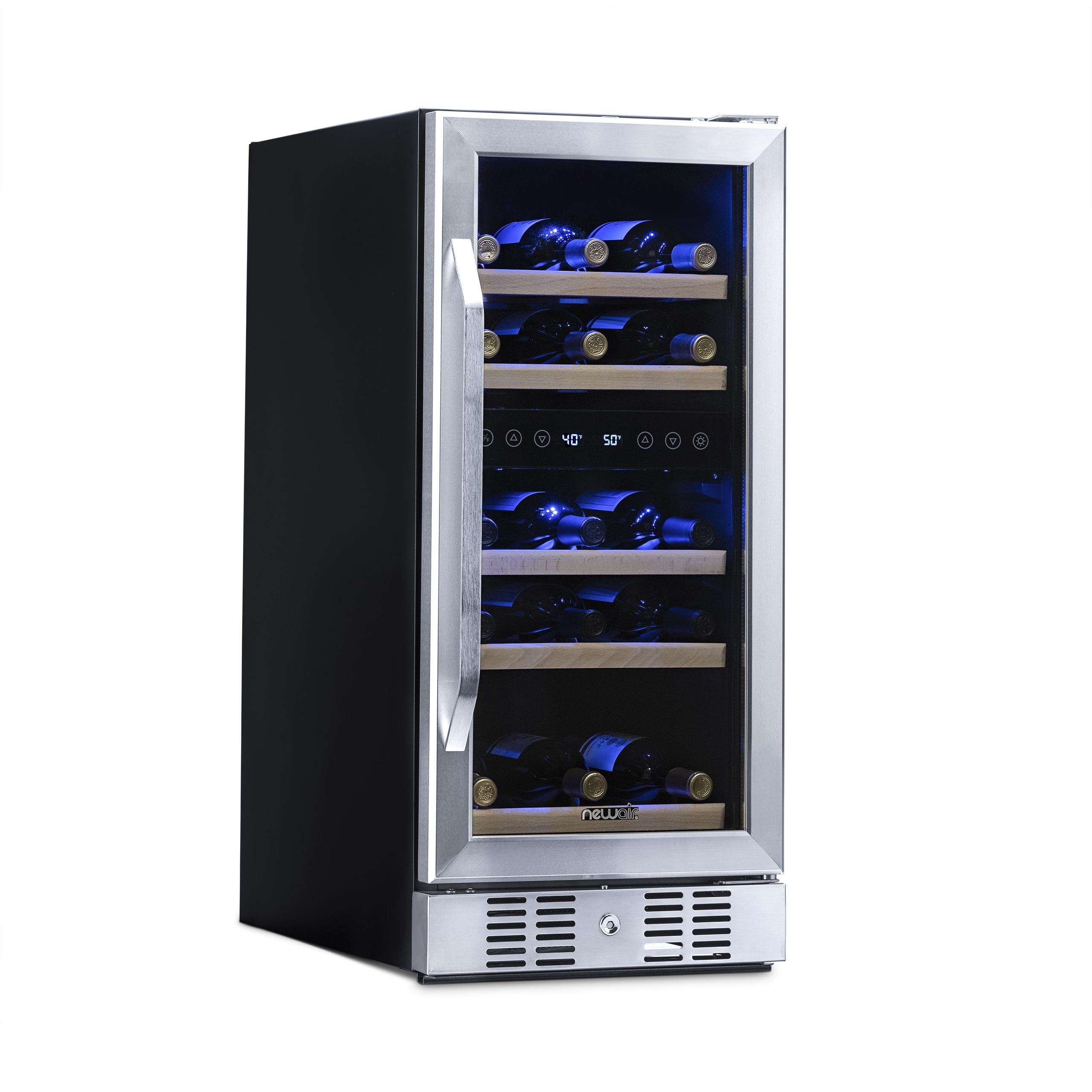 Newair 15 in. 29 Bottle Wine Refrigerator in Stainless Steel