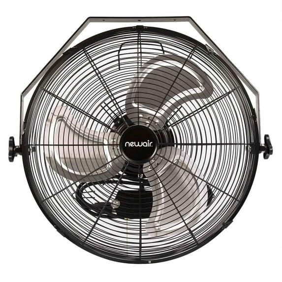 Newair Newair 18" High Velocity Wall Mount Fan, Heavy Duty Outdoor Fan, Adjustable Tilt and 3 Speeds up to 4012 CFM, Pull Chain Switch