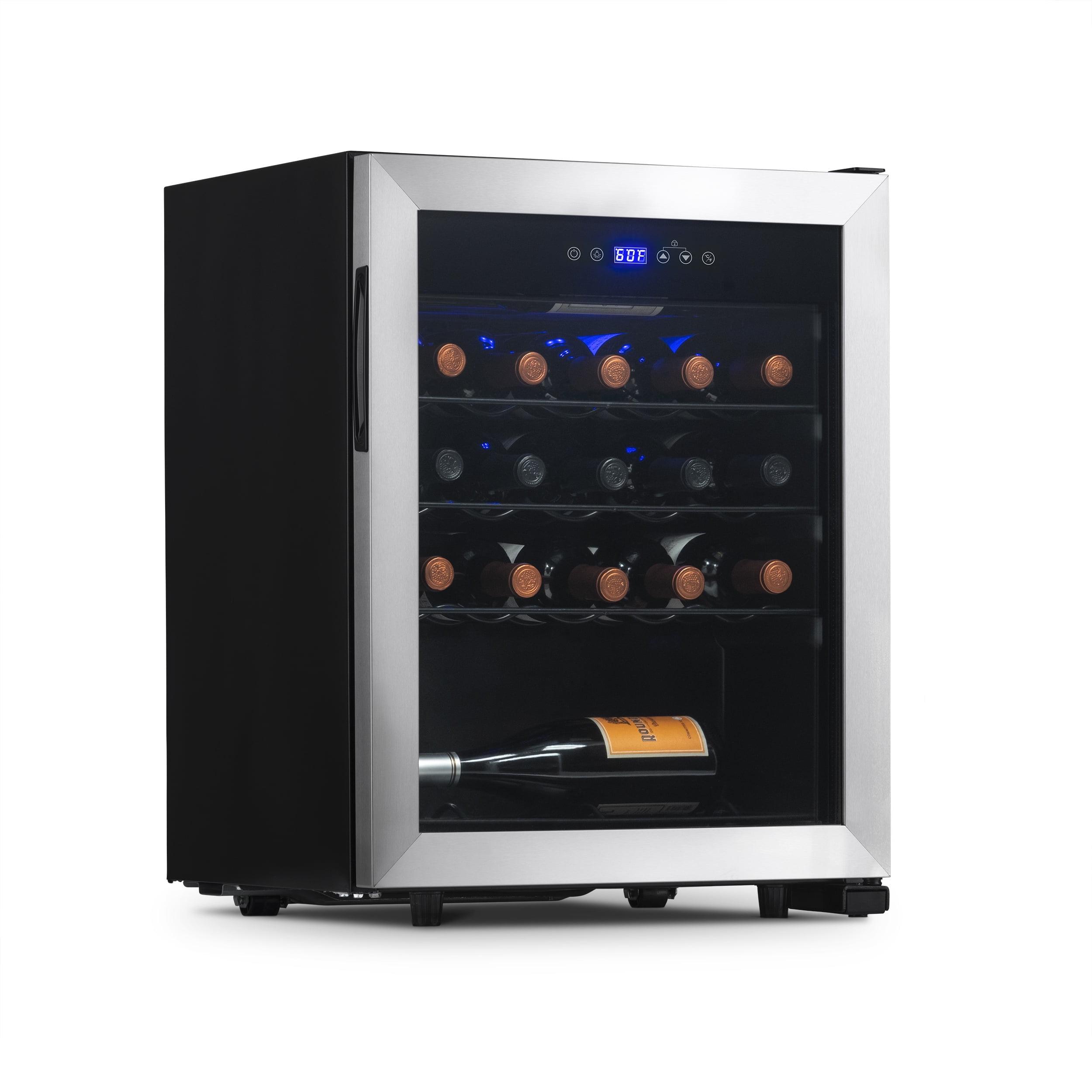 Newair 23 Bottle Single Zone Freestanding Wine Cooler in Stainless Steel