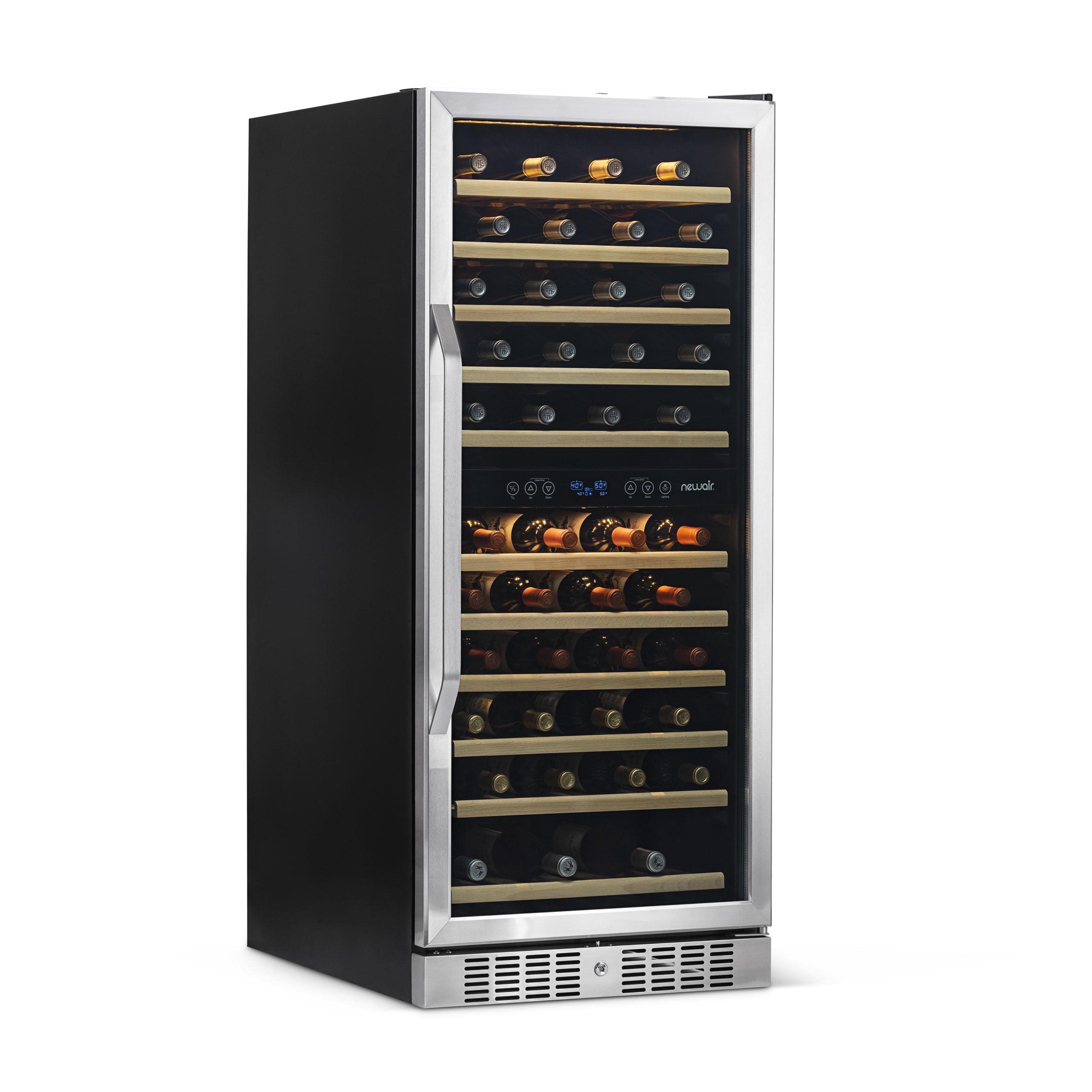 The Connoisseurs Reserve 24" 116 Bottle Wine Refrigerator Built-in or Freestanding Dual Zone in Stainless Steel