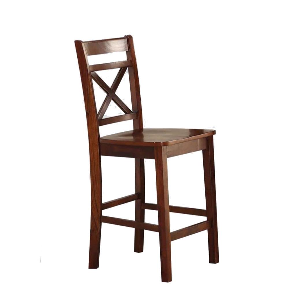 Acme Tartys Wooden Counter Height Chair in Cherry