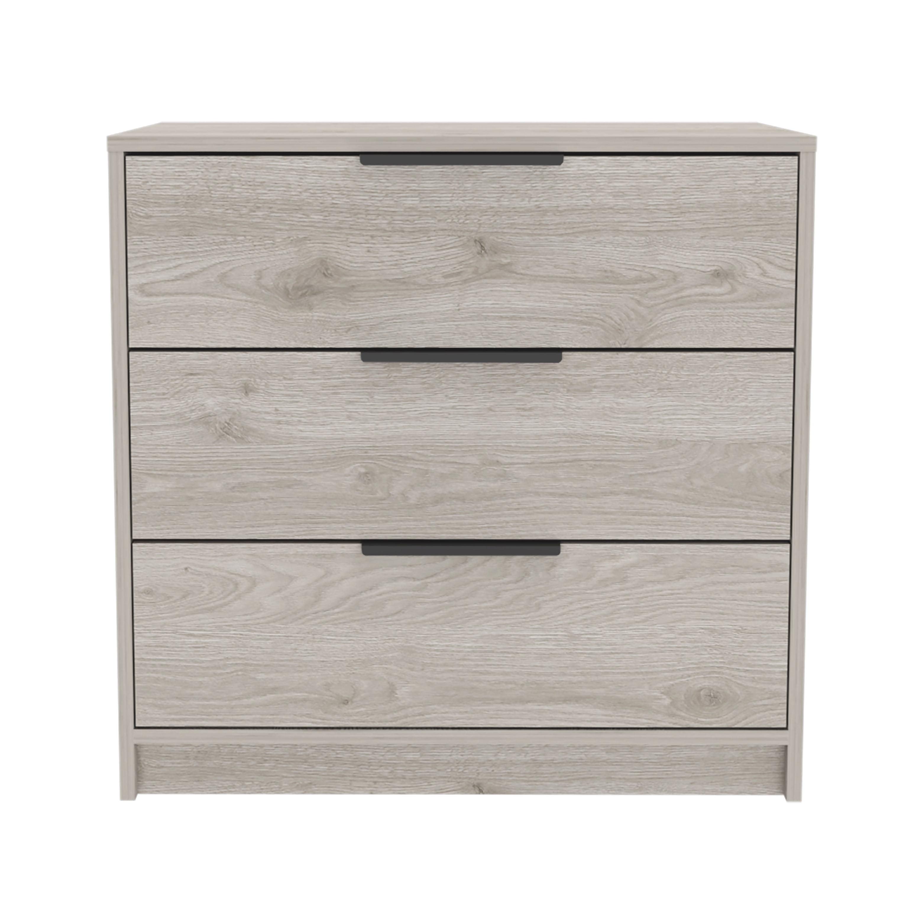 Newboti Furniture Kaia 3 Drawers Dresser, Superior Top -Light Gray 00128