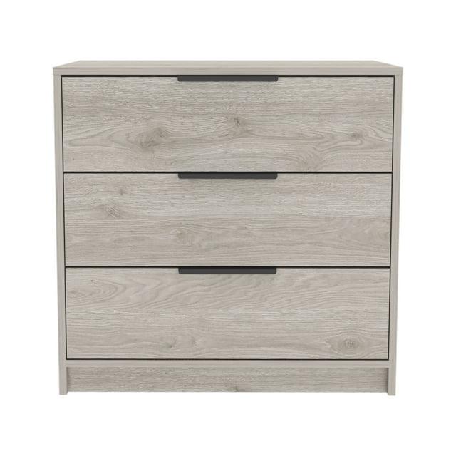 Newboti Furniture Kaia 3 Drawers Dresser, Superior Top -Light Gray 00128