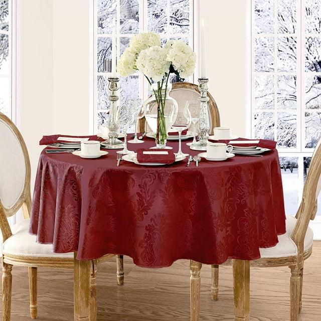 Ophelia & Co. Burchfield Floral Jacquard Round Polyester Tablecloth