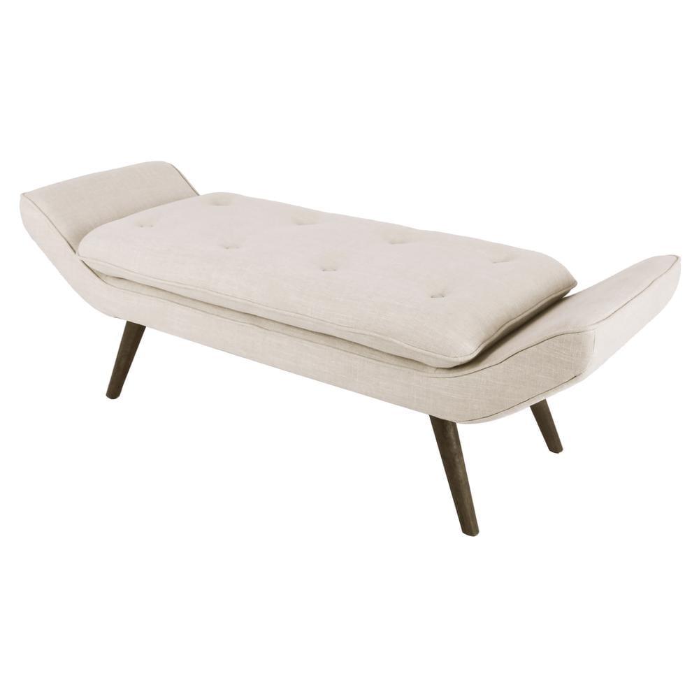 Newcastle Cushioned Tufted Bench, Multiple Colors