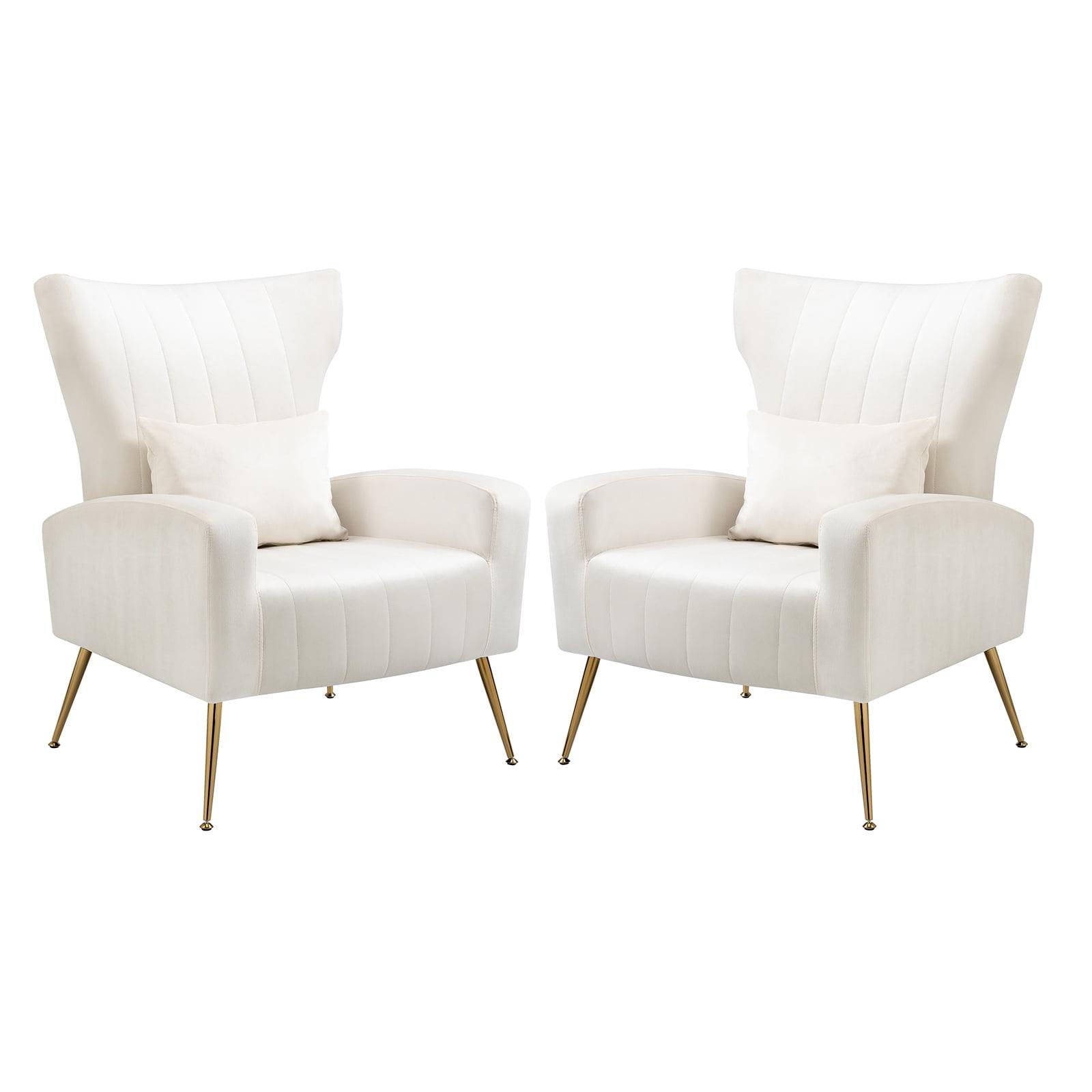 Mercer41 Upholstered Velvet Armchair (Set of 2)